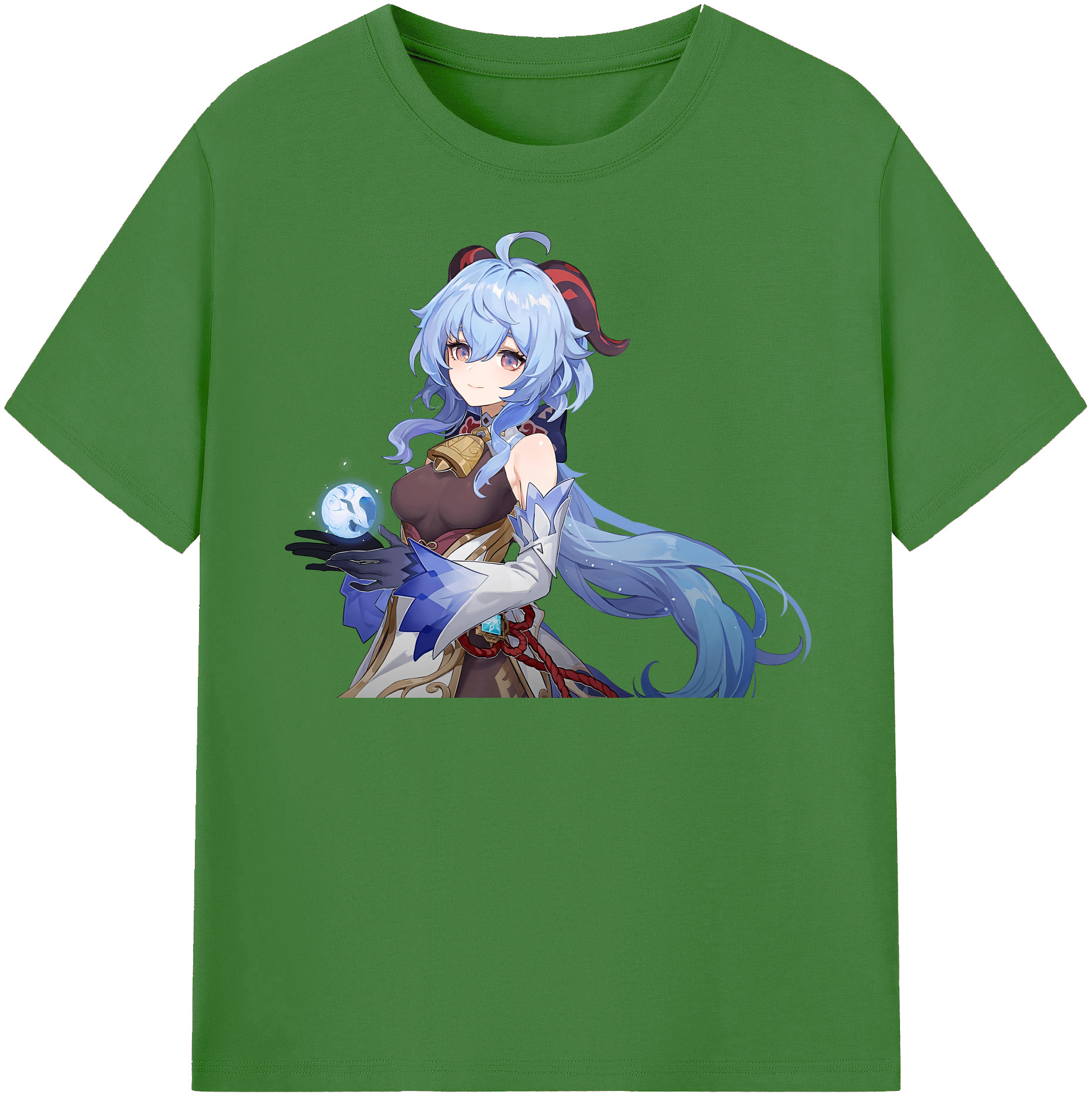 げんし神 甘雨 かんう genshin Ganyu レディースカジュアルプリントTシャツ（綿100％）